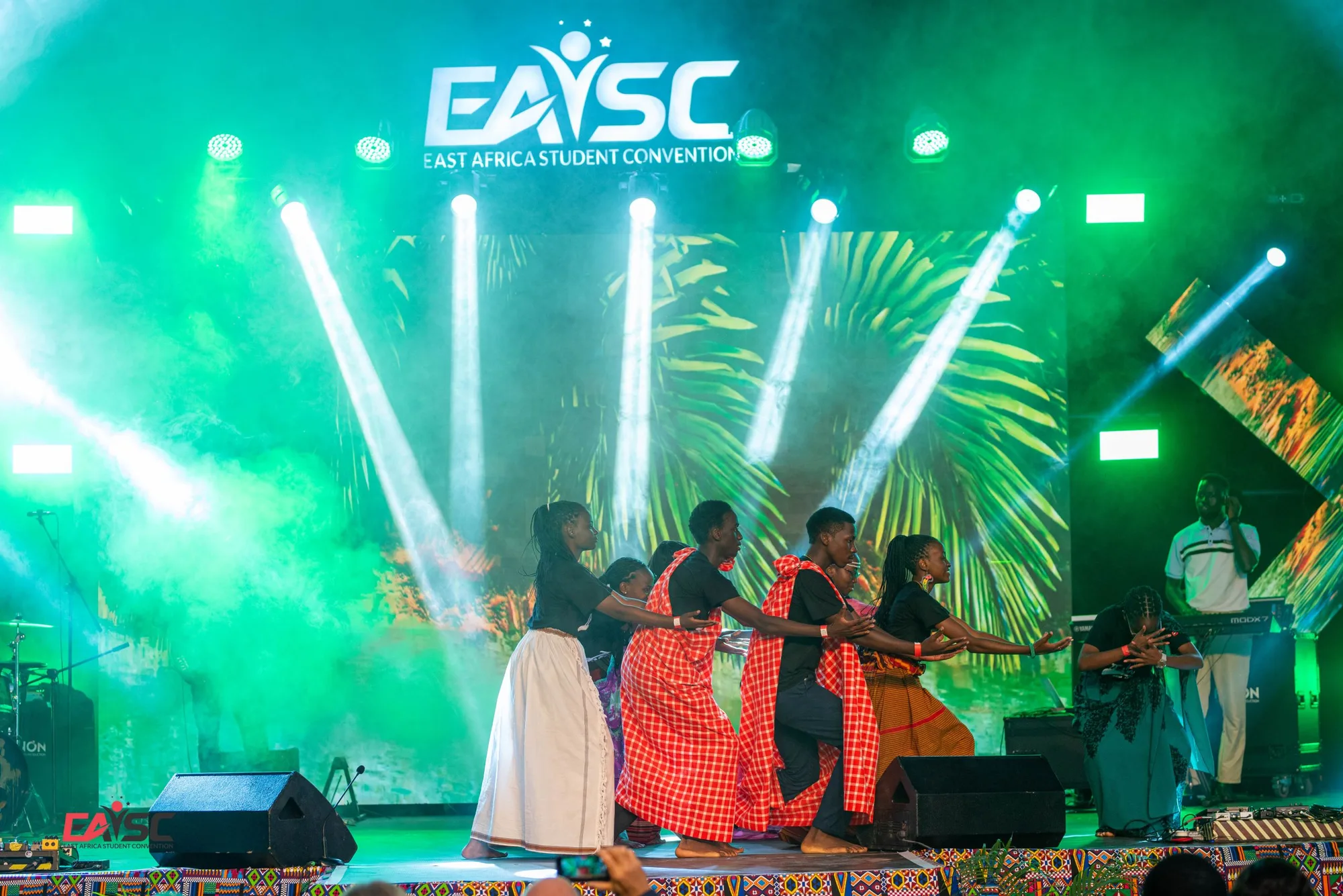 Evangelistic meeting on stage at the East Africa Youth Student Convention