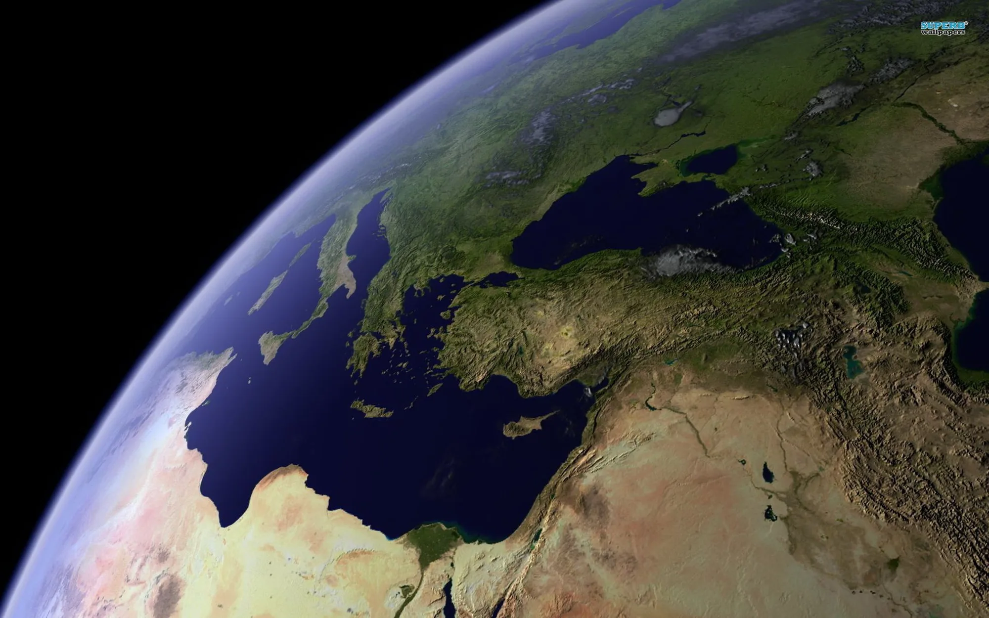 The earth seen from space